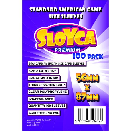 SLOYCA Koszulki Standard American Premium (56x87mm) 100 szt.