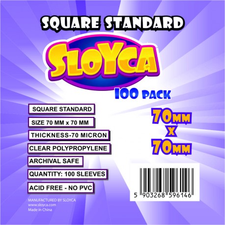 SLOYCA Koszulki Square Standard (70x70mm) 100 szt.