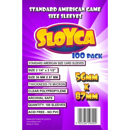 SLOYCA Koszulki Standard American (56x87mm) 100